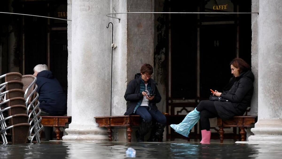 Venecia se inunda por tercera vez en una semana, REUTERS