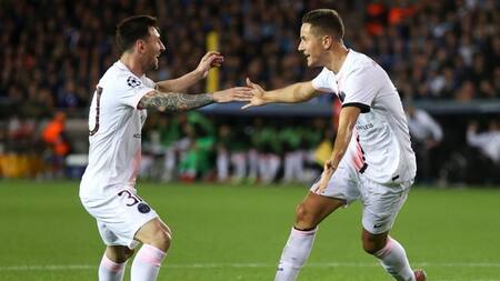 Ander Herrera y Lionel Messi