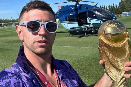 Dibu Martínez, arquero de la Selección Argentina. Foto: NA