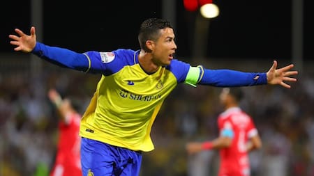 Festejo de Cristiano Ronaldo para el Al Nassr. Foto: @AlNassrFC.
