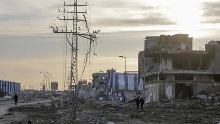 Destrucción en la Franja de Gaza. Foto: EFE.