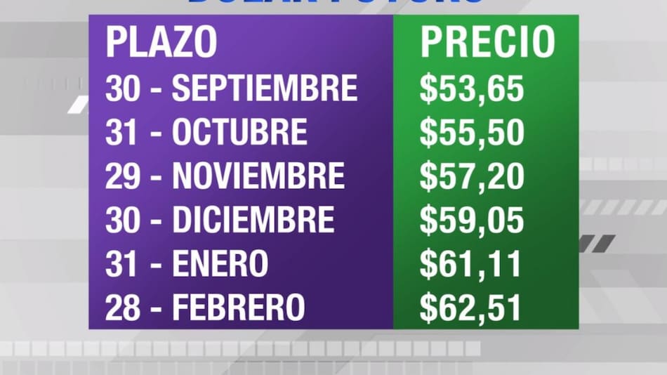 Dólar futuro, cotizaciones septiembre 2019 febrero 2020, economía argentina, CANAL 26