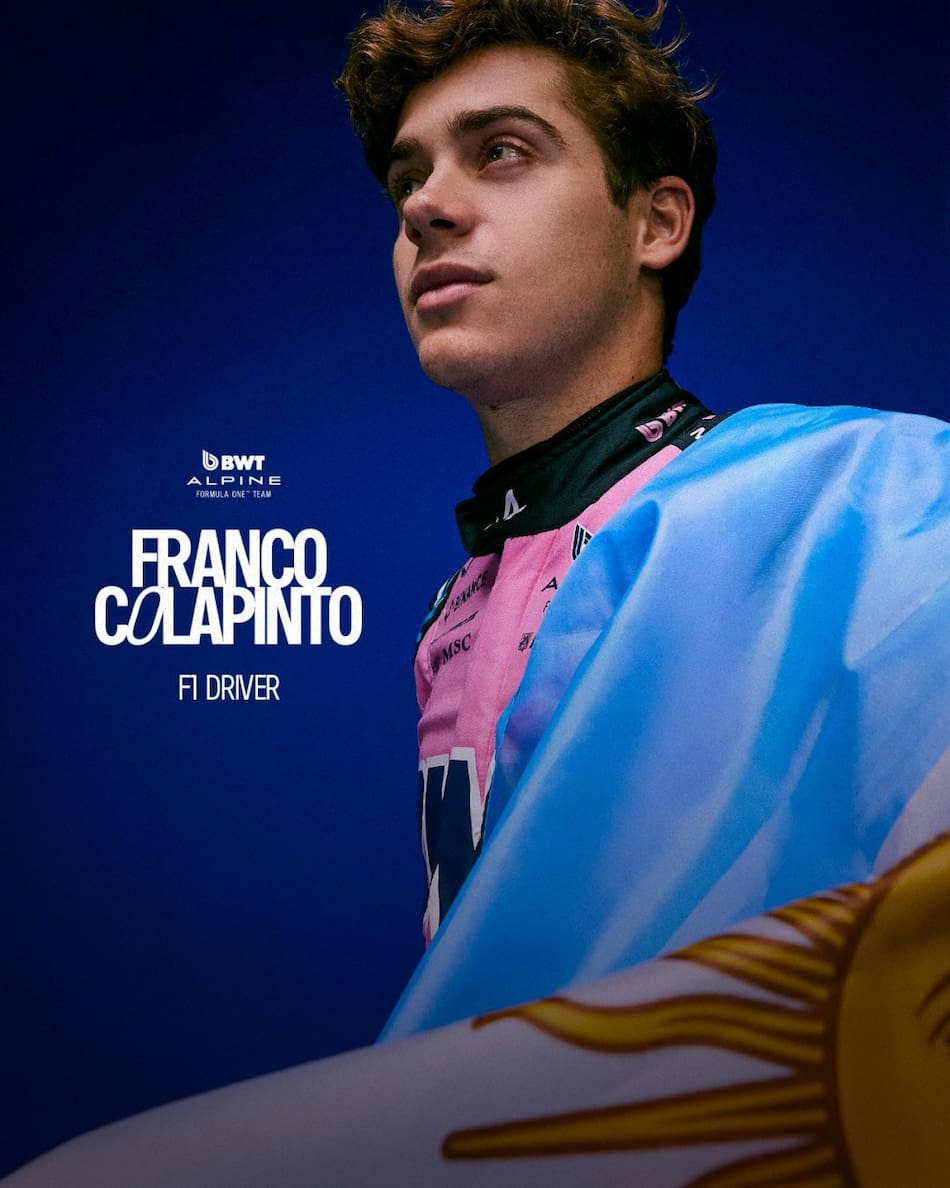 Franco Colapinto. Foto: x Alpine.