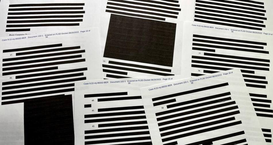 Pedido de allanamiento a mansión de Trump. Foto: REUTERS.