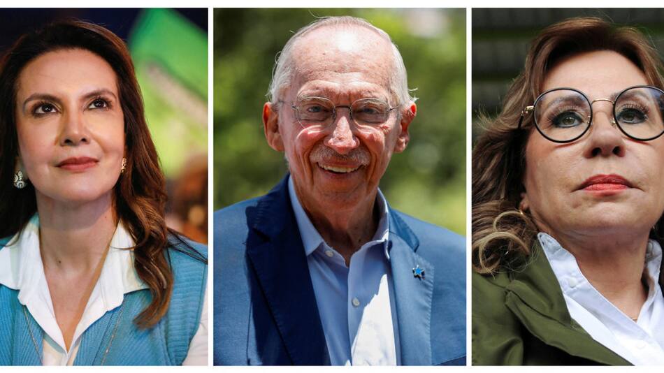 Zury Ríos, Edmond Mulet y Sandra Torres. Foto: Reuters.