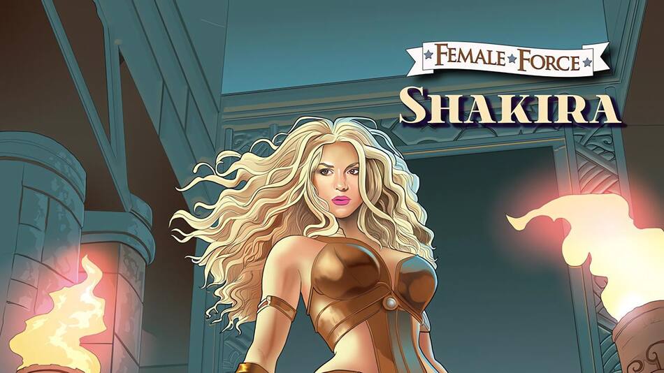 Shakira por la serie "Female Force". Foto: EFE
