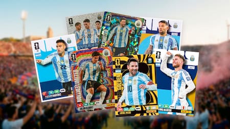 Algunas de las cartas de la Selección Argentina en la colección de Panini del Mundial 2026.