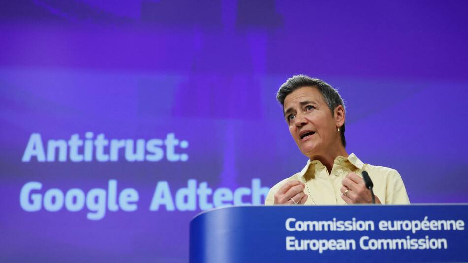 Margrethe Vestager, vicepresidenta de la Comisión Europea. Foto: Reuters.