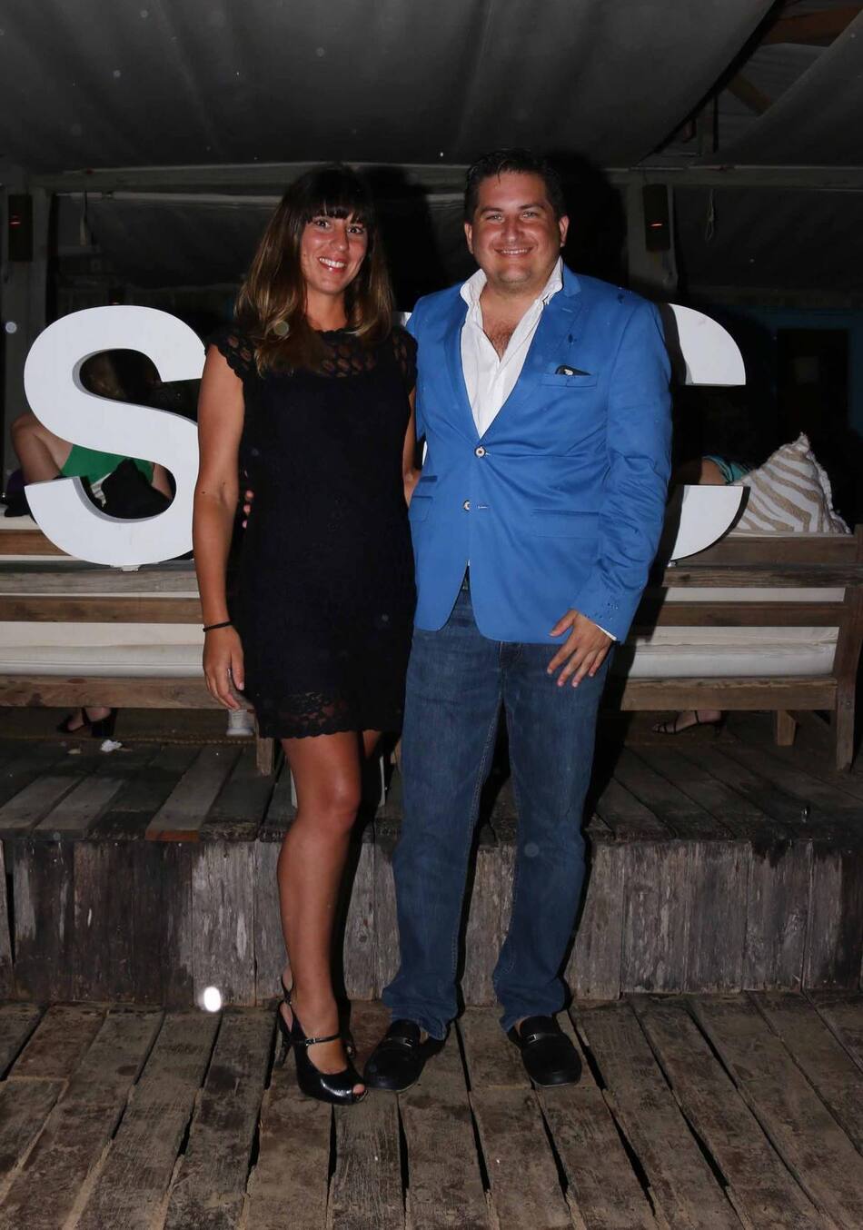 Fiesta de HSBC - Gastón Corral y su mujer Romina Sasso