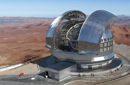 Telescopio Extremadamente Grande (ELT). Foto: European Southern Observatory