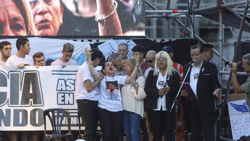 Masiva marcha en el Congreso a un mes de la muerte de Fernando Báez Sosa, Villa Gesell, NA