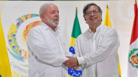 Lula da Silva y Gustavo Petro. Foto: Reuters.