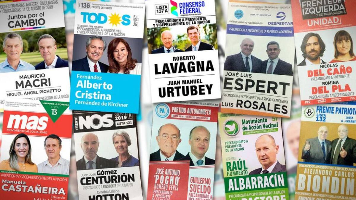 Boletas de partidos políticos en las elecciones 2019