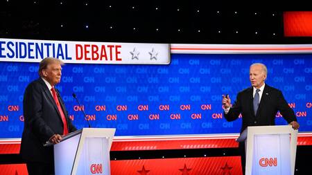 Debate entre Trump y Biden. Foto: EFE