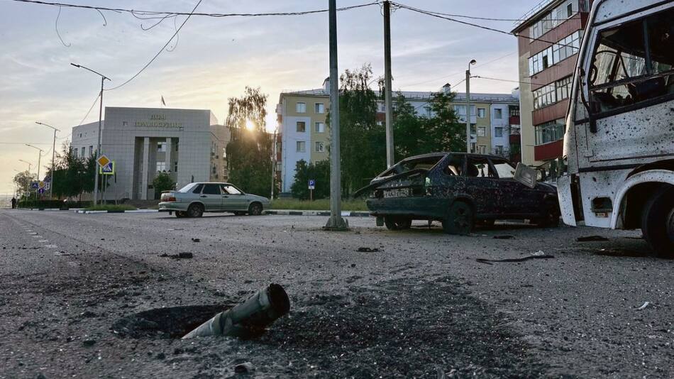 Efecto de los ataques en Bélgorod. Foto: NA.