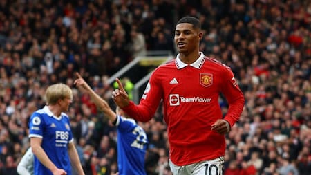 Marcus Rashford; Manchester United-Leicester City. Foto: Reuters.