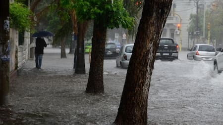 Temporal en Santa Fe. Foto: Télam.