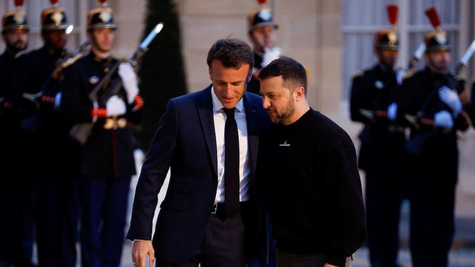 Emmanuel Macron, Volodimir Zelenski, Reuters