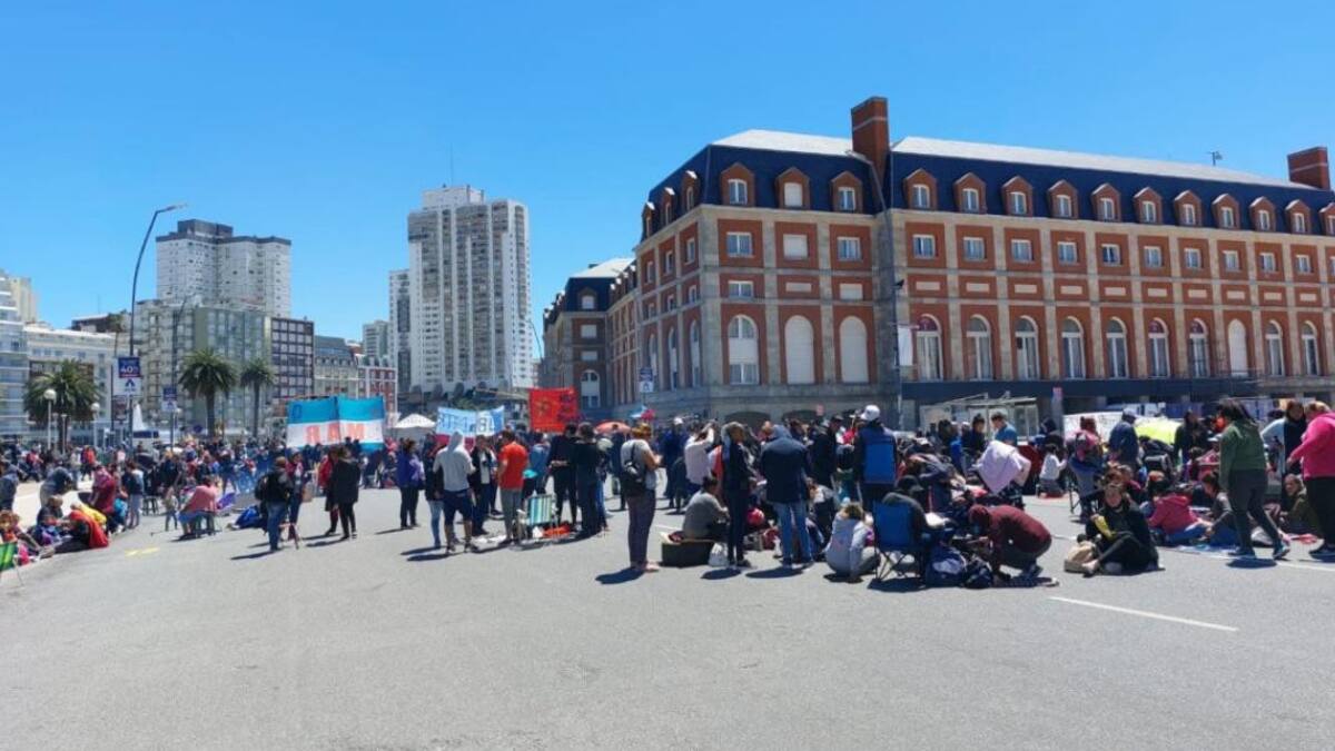 Piqueteros en Mar del Plata, NA