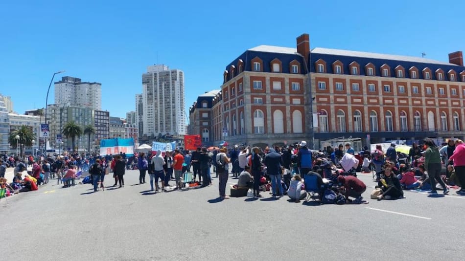 Piqueteros en Mar del Plata, NA