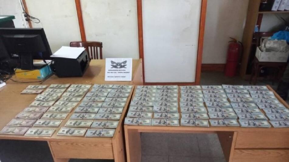 Dólares secuestrados por Gendarmería, NA