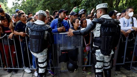Migrantes en Darién. Foto: Reuters.