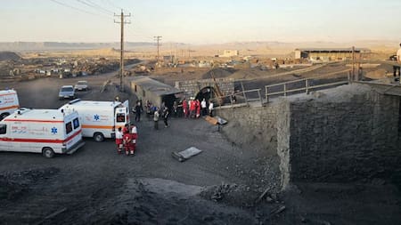 Trágica explosión en una mina de carbón de Irán. Foto: Reuters.