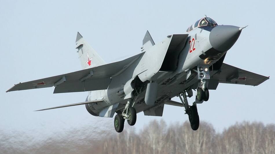 Avión caza ruso MiG-31. Foto: Wikipedia.