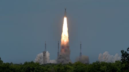 Cohete Chandrayaan-3. Foto: Reuters.