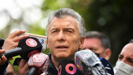 Mauricio Macri en conferencia tras emitir su voto, PASO 2021, NA