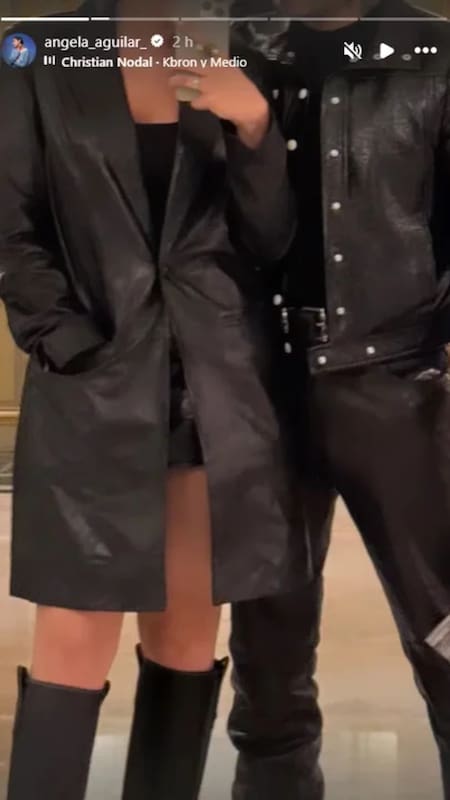 La primera foto de Ángela Aguilar y Christian Nodal juntos. Foto: Instagram.