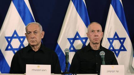 Yoav Gallant junto a Benjamín Netanyahu. Foto: EFE