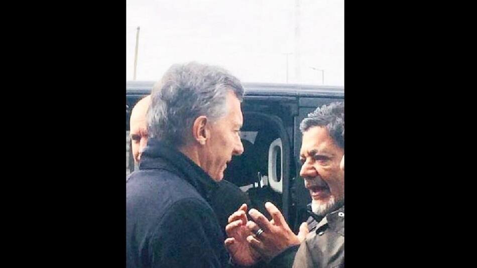 Gerardo Martínez y Mauricio Macri - Villa Olímpica