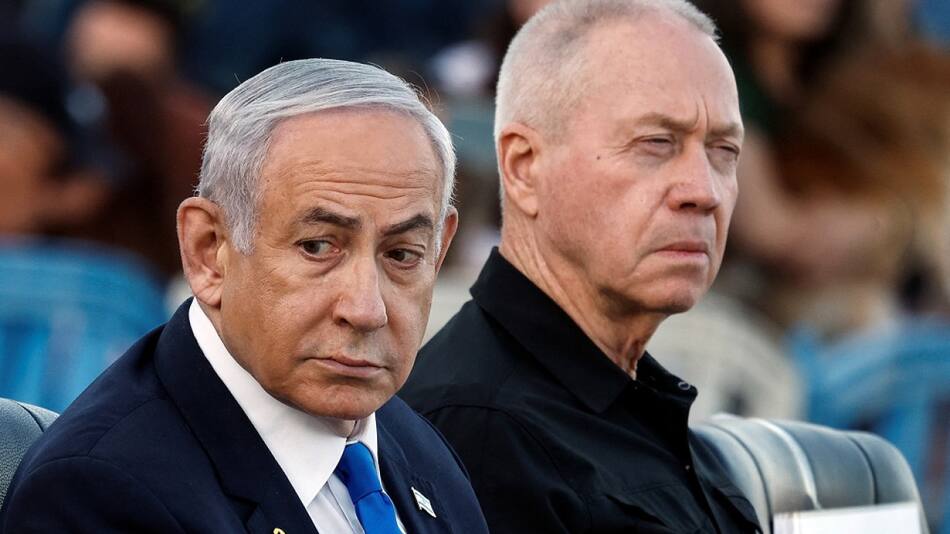 Benjamín Netanyahu y Yoav Gallant. Foto: Reuters.