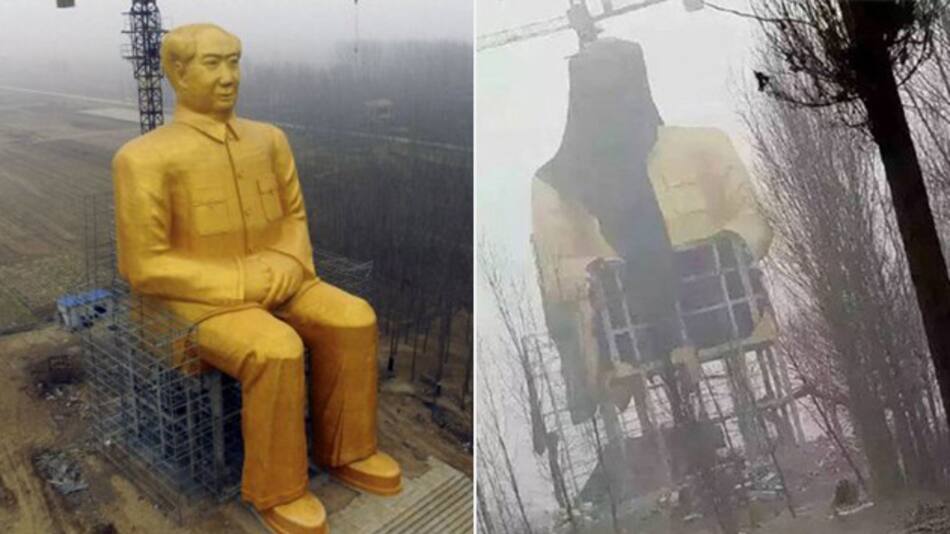 Megaesfinge dorada de Mao Zedong