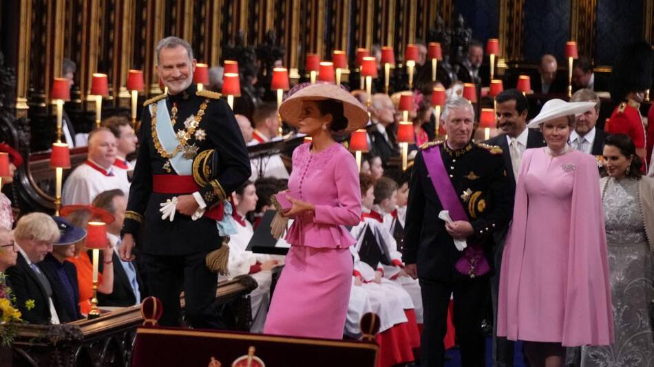 Rey de España en la coronación de Carlos III. Foto: REUTERS.