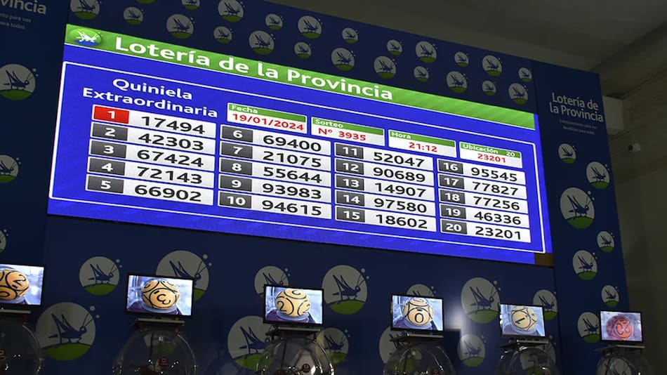 Los números ganadores del Gordo de Navidad 2024. Foto: Lotería de la Provincia