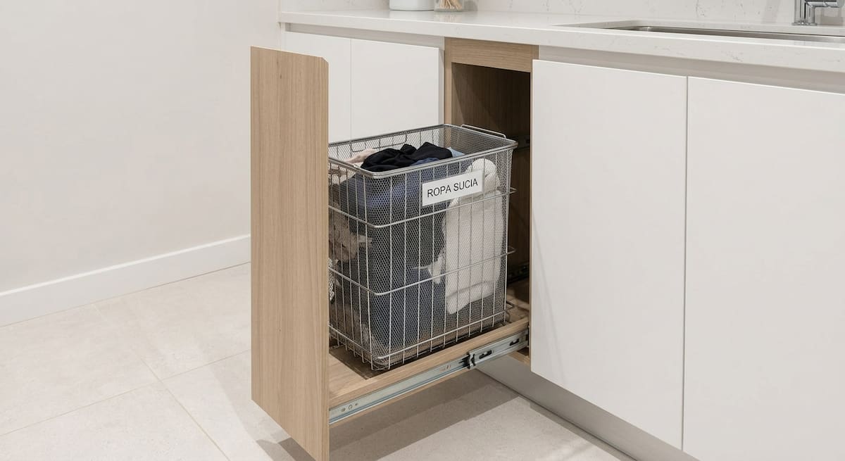 Este cesto se adapta a espacios pequeños, ideal para departamentos o casas chicas.