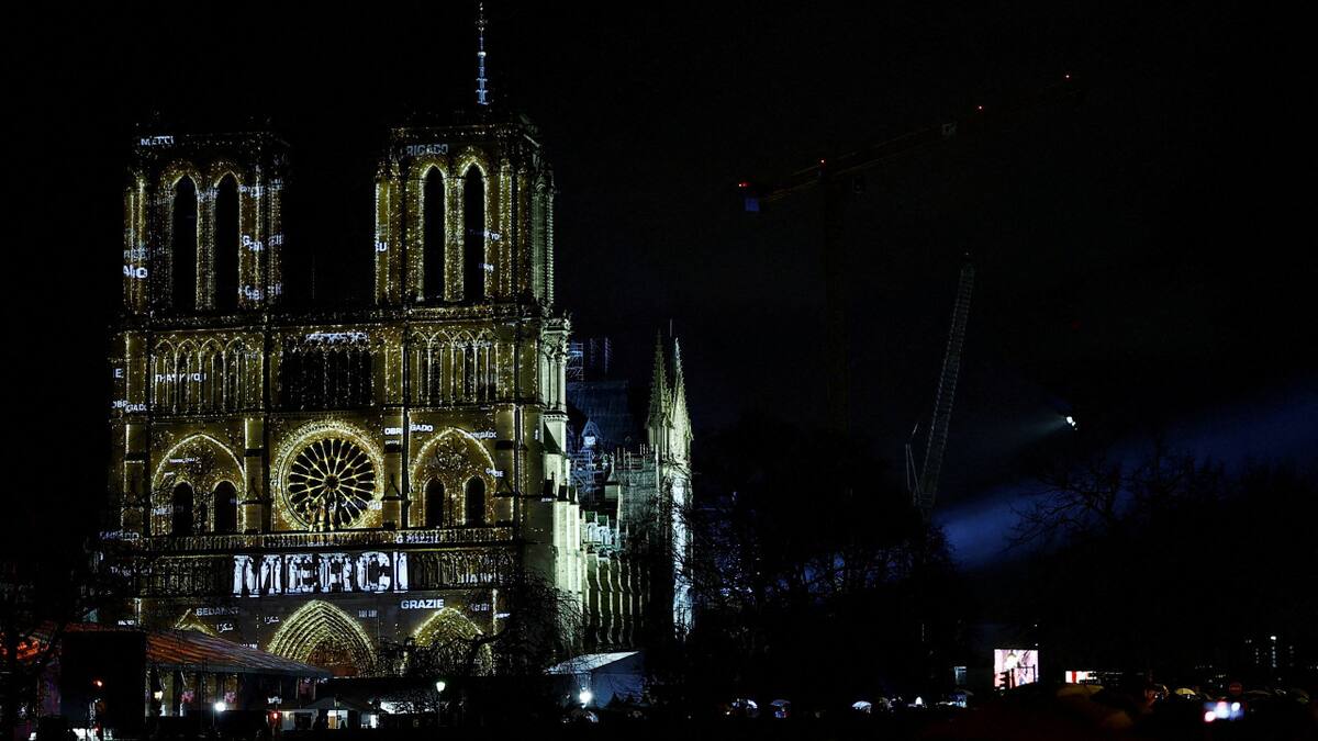 Reapertura de Notre Dame. Foto: Reuters