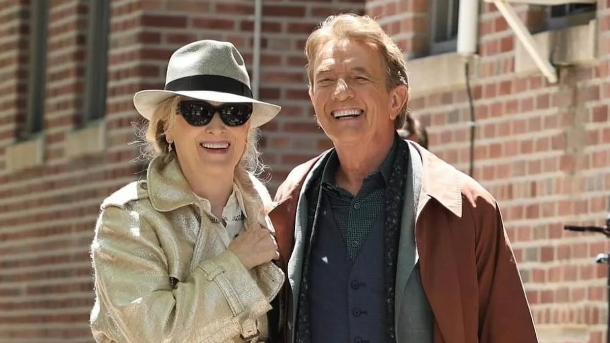 Meryl Streep y Martin Short, a los besos en el set de "Only Murders In The Building". Foto: NA/redes
