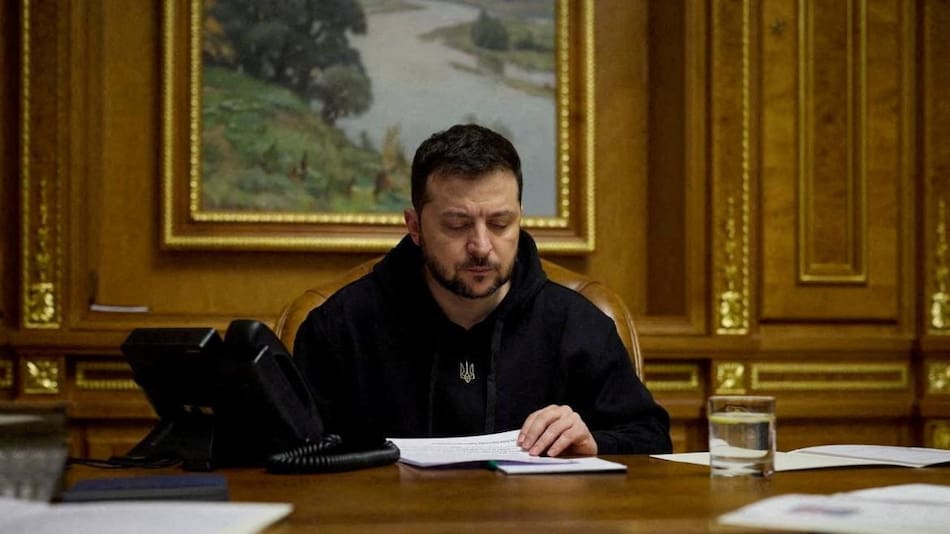Volodimir Zelenski, presidente de Ucrania, conflicto Rusia-Ucrania, discurso en la calle, Reuters