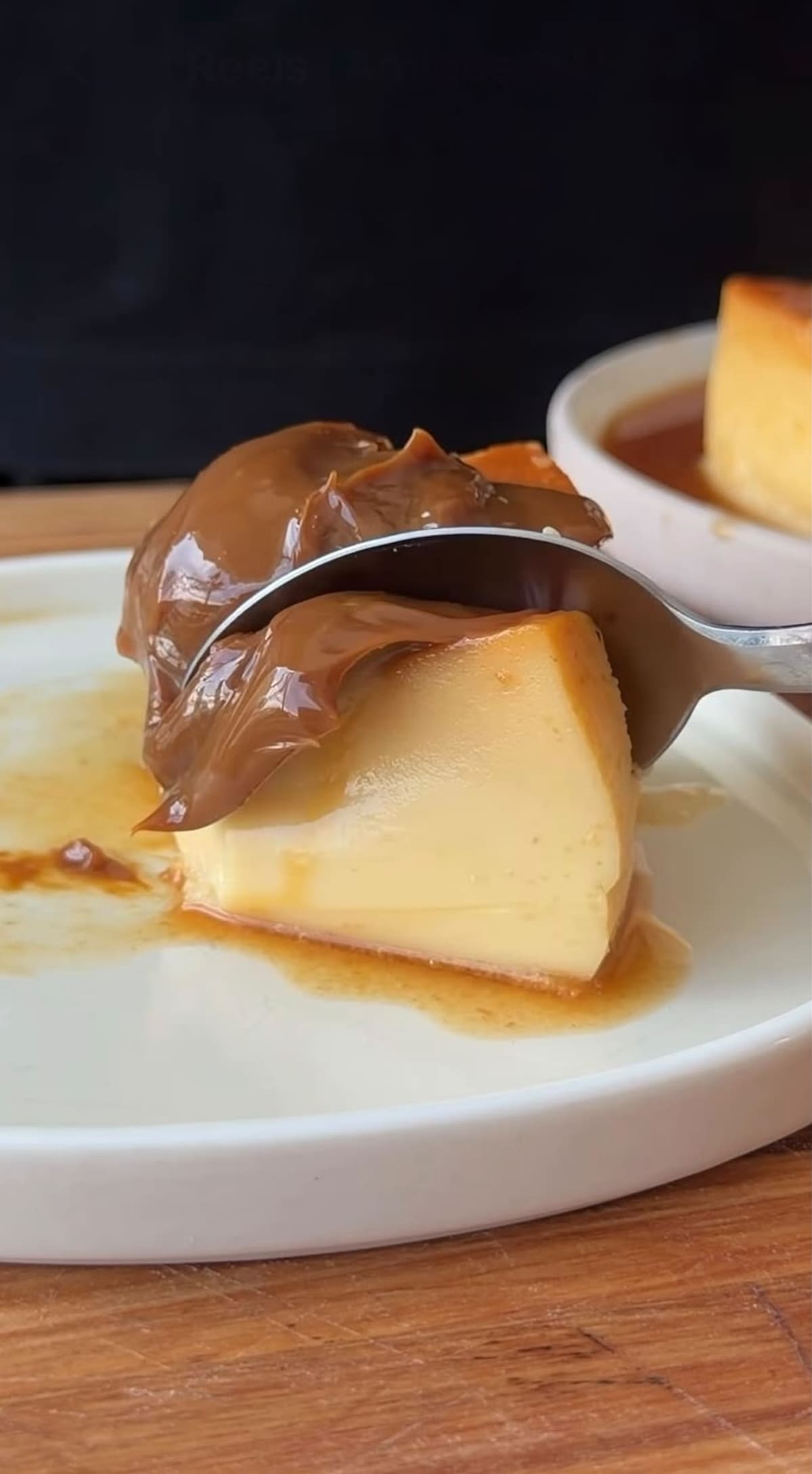 Flan de medialuna; receta; viral.