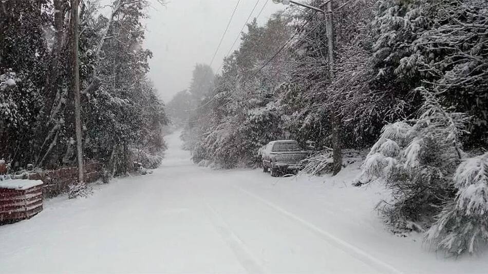 Temporal de nieve en Villa La Angostura