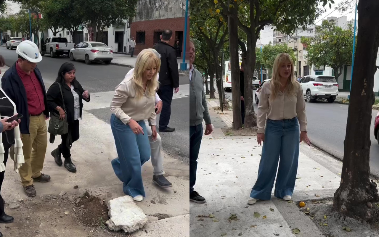 Rossana Chahla monitoreó los avances del plan Veredas Sanas en San Miguel de Tucumán.