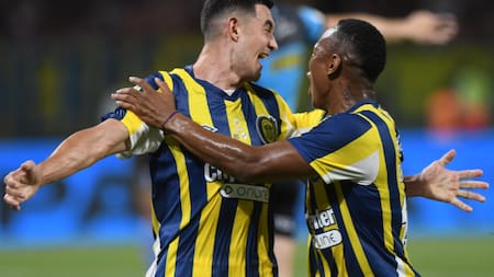 Lovera y Campaz; Rosario Central vs. Platense. Foto: X @RosarioCentral.