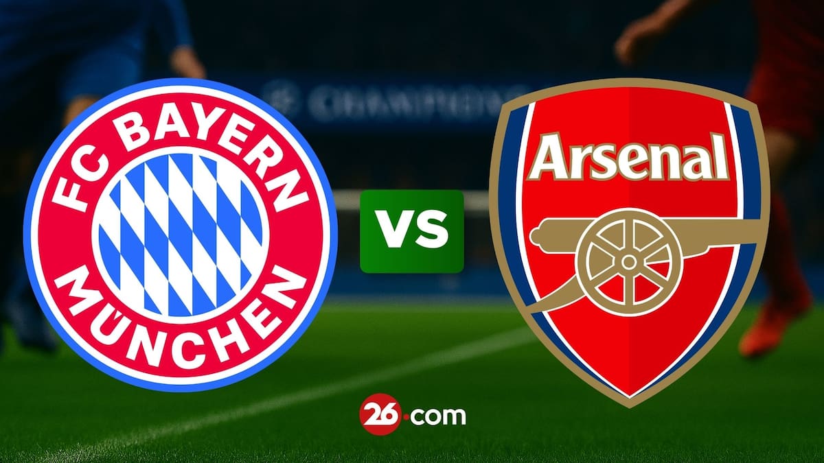 Escudos de Bayern Múnich vs Arsenal