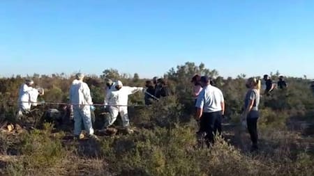 Los forenses trabajando en la zona. Foto: X