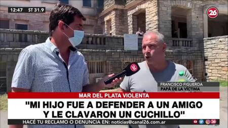 Padre de joven apuñalado, apunta a Montenegro: "En Mar del Plata no saben manejar la inseguridad"