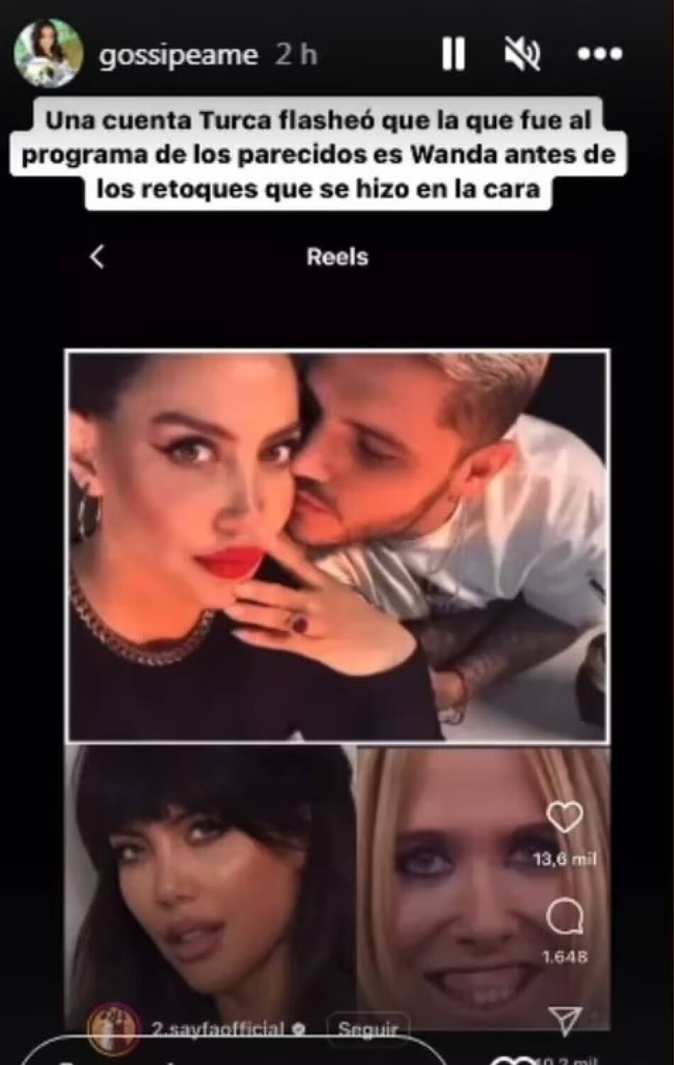 Insólito error: un medio turco confundió a Wanda Nara con una doble