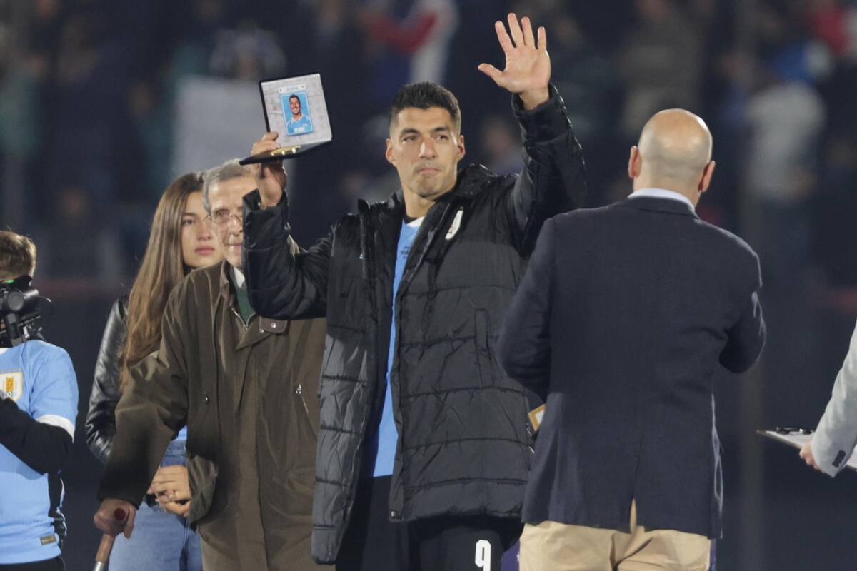 Despedida de Luis Suárez de la Selección de Uruguay. Foto: EFE.